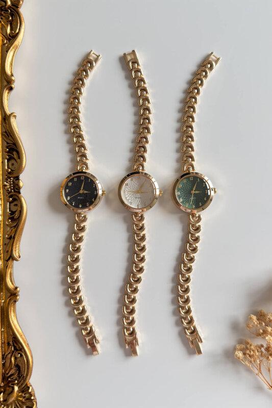 Livae Siyah Kadran Gold Çelik Kordon Kadın Kol Saati - 2