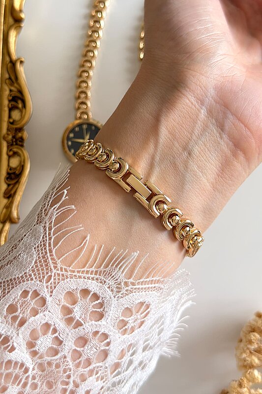 Livae Siyah Kadran Gold Çelik Kordon Kadın Kol Saati - 4