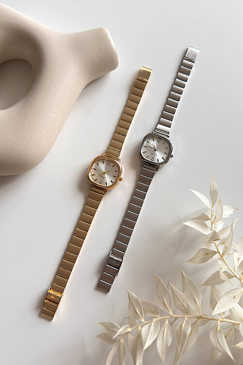 Lona Kare Kadran Silver Çelik Kordon Kadın Kol Saati - 2