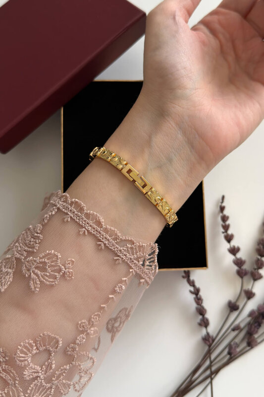 Luana Pudra Kadran Taşlı Gold Kadın Saati - 3