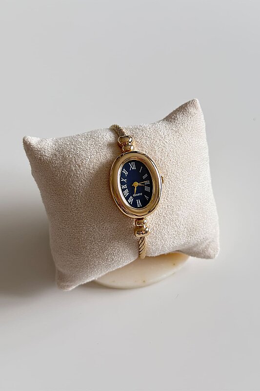 Lucia Lacivert Kadran Gold Kelepçe Kadın Kol Saati - 1