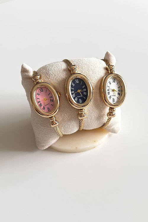 Lunia Lacivert Kadran Gold Kelepçe Kadın Kol Saati - 2