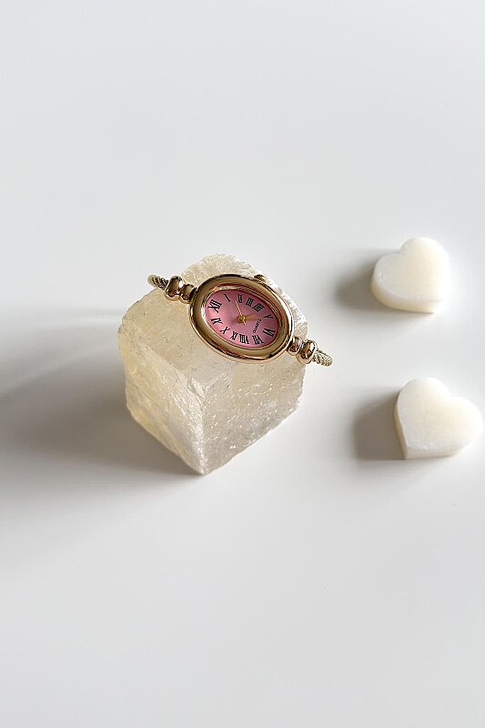 Lunia Pembe Kadran Gold Kelepçe Kadın Kol Saati - 1