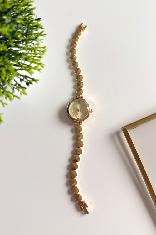 Luxa Gold Kadran Çelik Kordon Kadın Kol Saati