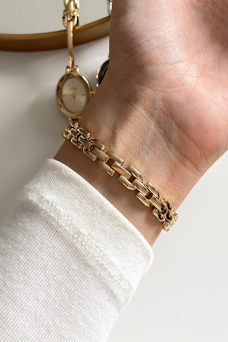 Marvella Beyaz Kadran Gold Çelik Kordon Kadın Kol Saati - 3