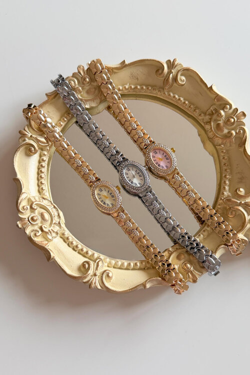 Mely Kadran Silver Çelik Kordon Kadın Kol Saati (1)