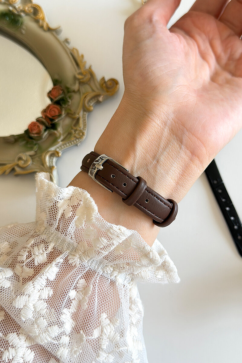 Mireva Gold Kadran Kahverengi Deri Kordon Kadın Kol Saati - 3