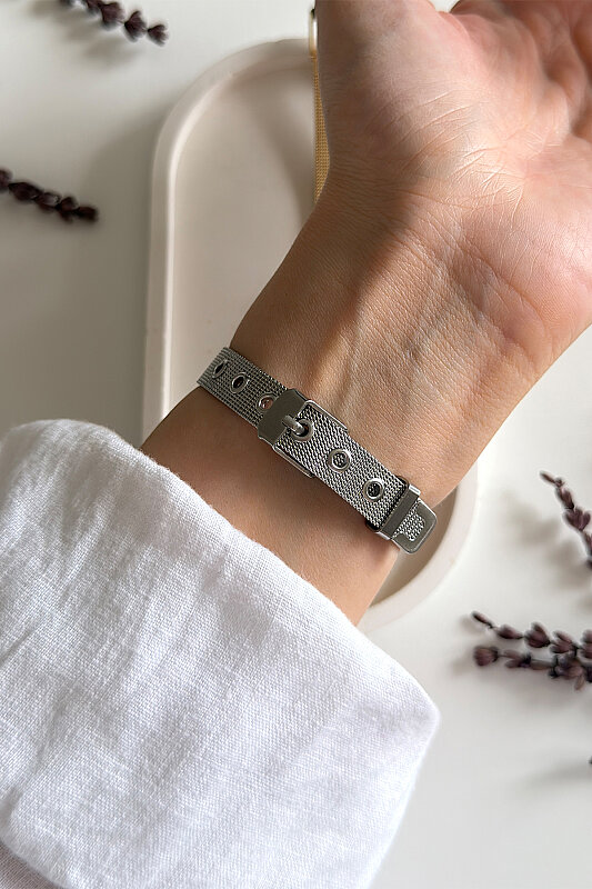 Mono Silver Kadran Hasır Kordon Kadın Kol Saati - 3