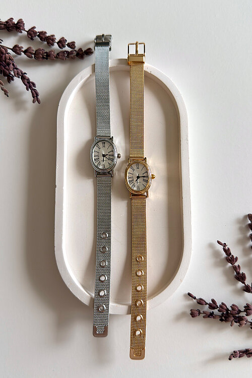 Mono Silver Kadran Hasır Kordon Kadın Kol Saati - 2