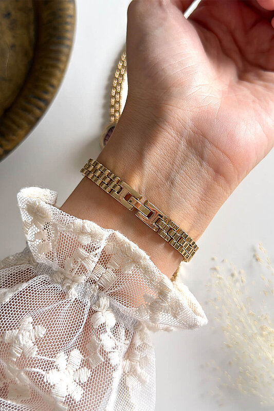 Neria Gold Kadran Metal Kordon Kadın Kol Saati - 3