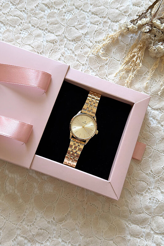 Norel Gold Kadran Çelik Kordon Kadın Kol Saati - 2