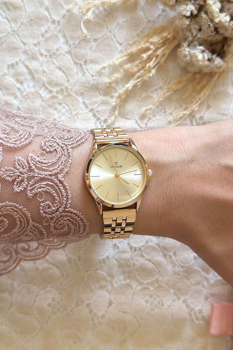 Norel Gold Kadran Çelik Kordon Kadın Kol Saati - 1