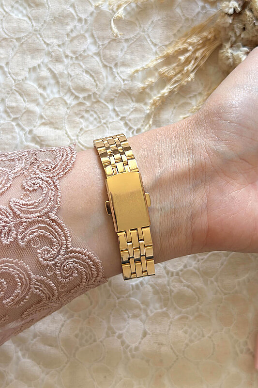 Norel Gold Kadran Çelik Kordon Kadın Kol Saati - 3