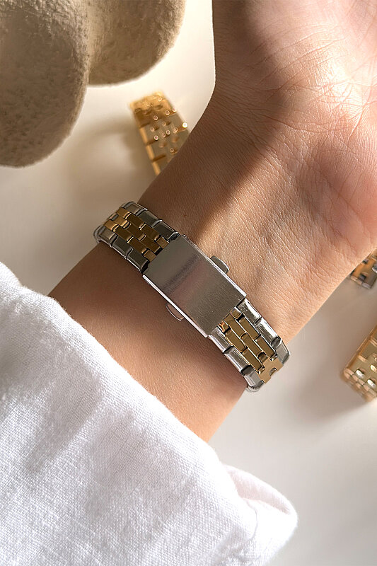 Orin Ekru Kadran Gold-Silver Metal Kadran Kadın Kol Saati - 3