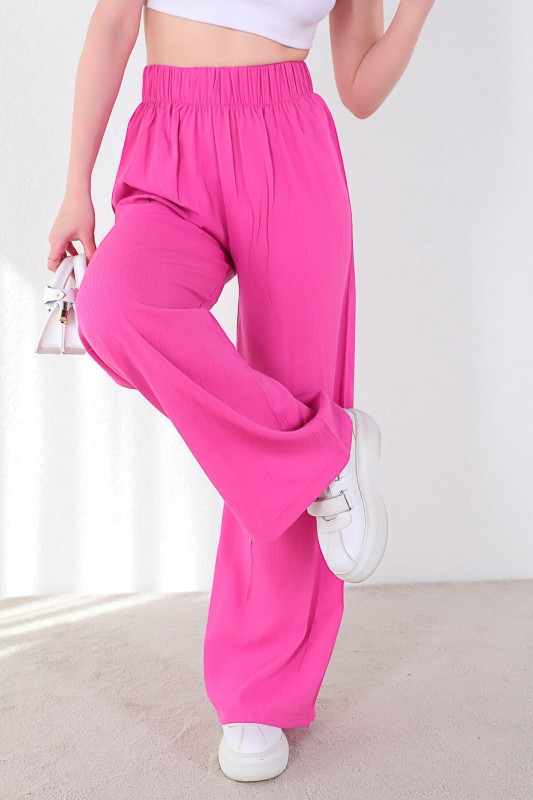 PNT-07301 Pembe Bol Paça Pantolon