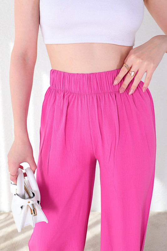 PNT-07301 Pembe Bol Paça Pantolon