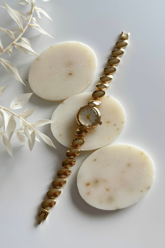 Rhea Gold Kadran Çelik Kordon Kadın Kol Saati - 1