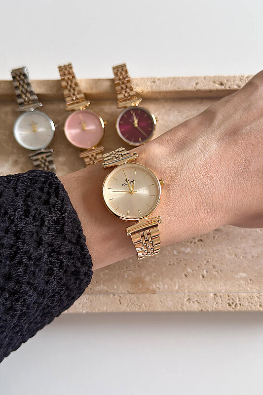 Rose Gold Kadran Çelik Kordon Kadın Kol Saati 