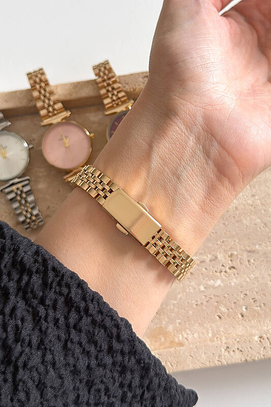 Rose Gold Kadran Çelik Kordon Kadın Kol Saati - 3