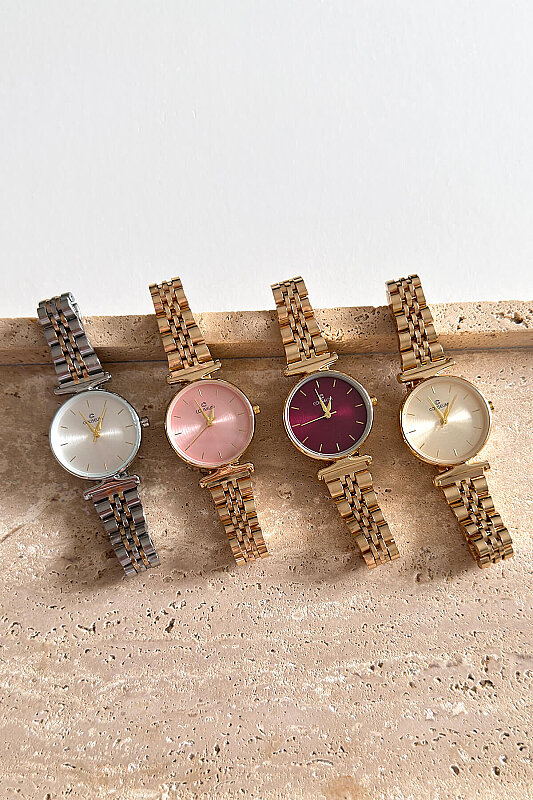 Rose Gold Kadran Çelik Kordon Kadın Kol Saati - 2