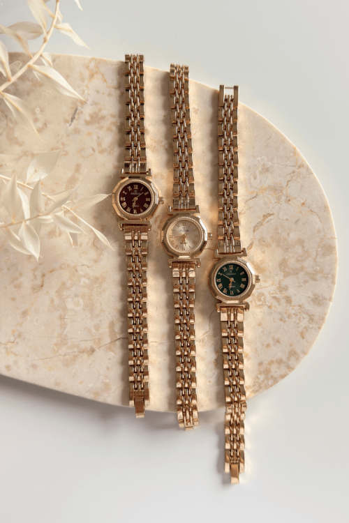 Selora Gold Kadran Çelik Kordon Kadın Kol Saati - 2