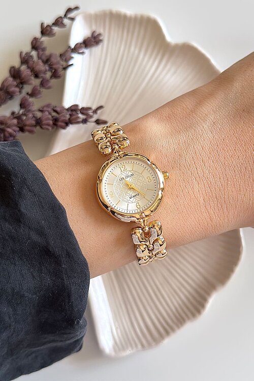 Serina Kadran Gold Çelik Kordon Kadın Kol Saati (1)