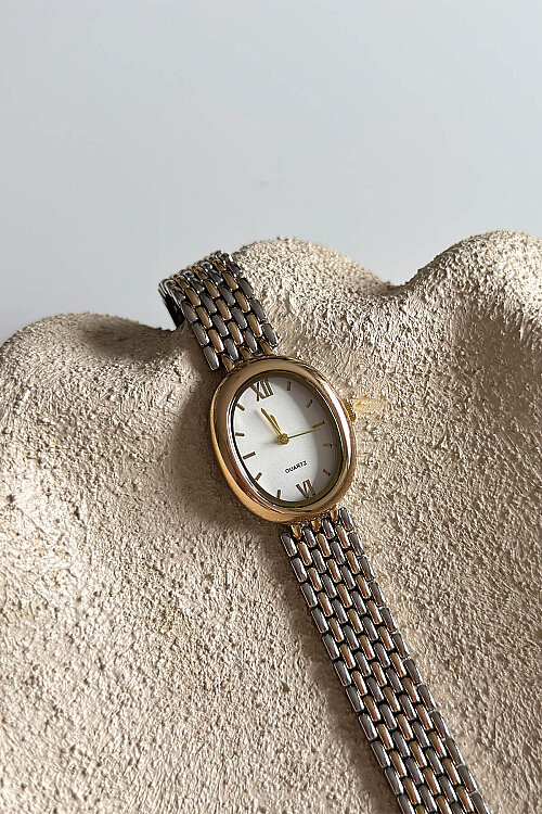 Sierra Beyaz Kadran Gold Silver Çelik Kordon Kadın Kol Saati - 1