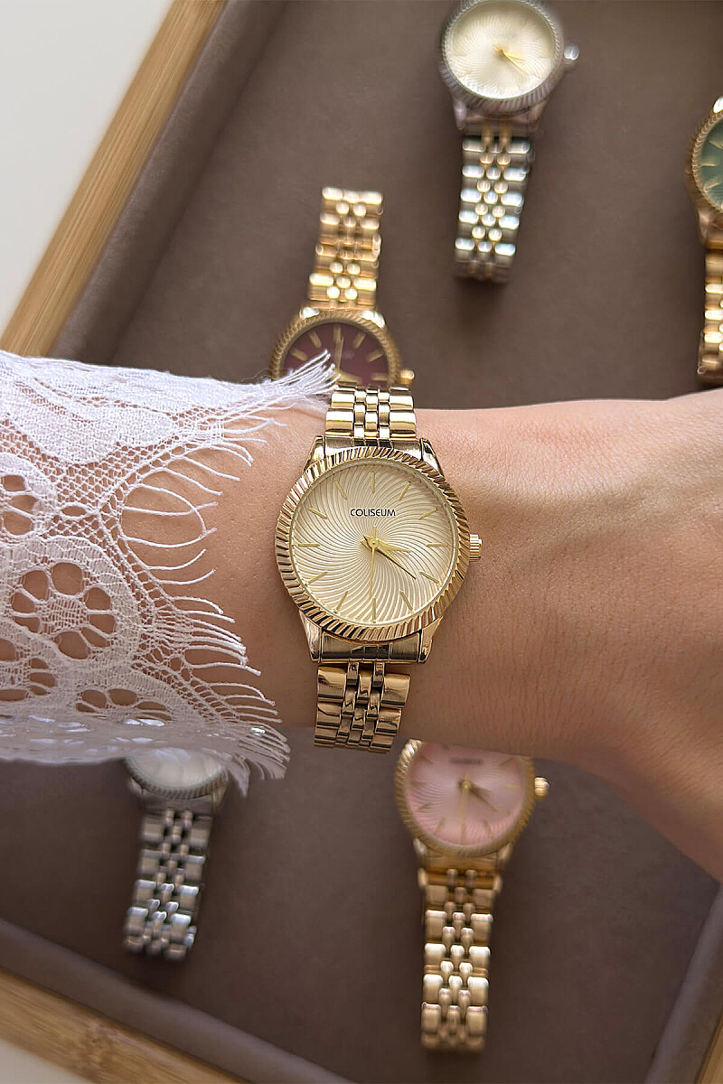 Solen Gold Kadran Çelik Kordon Kadın Kol Saati - 1