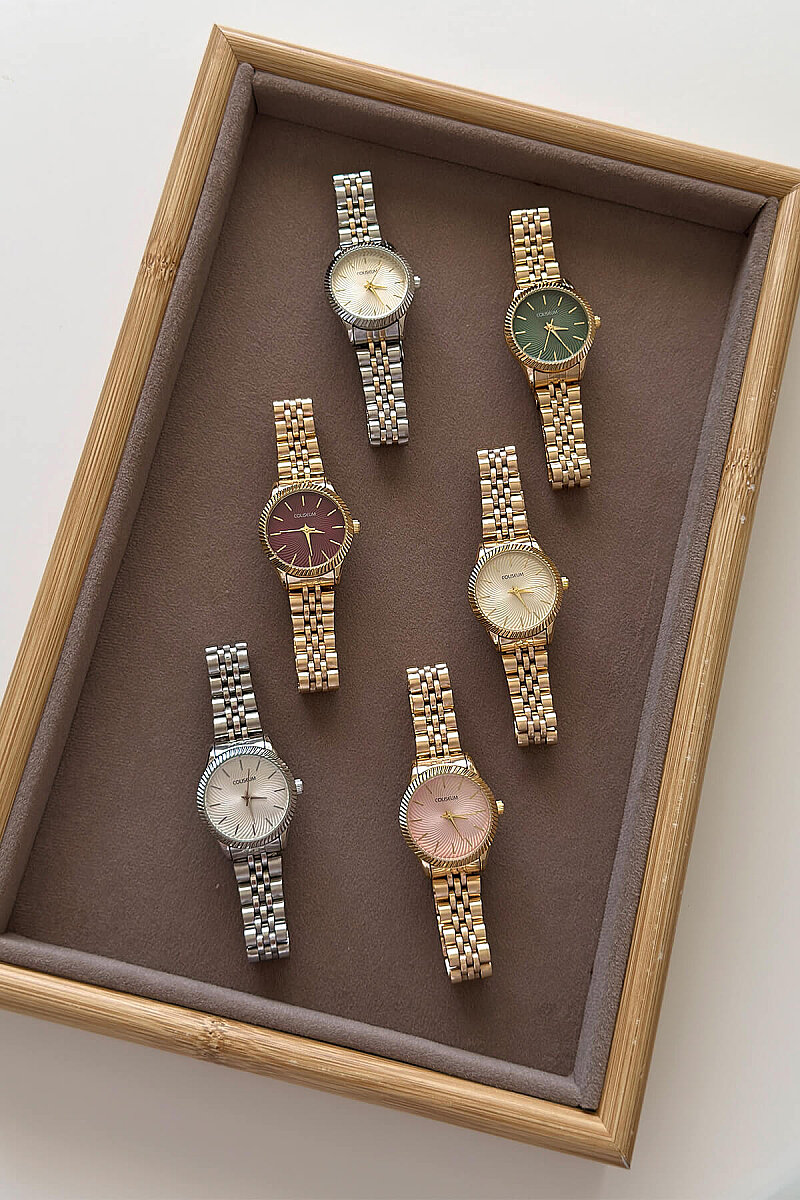 Solen Yeşil Kadran Gold Çelik Kordon Kadın Kol Saati - 2