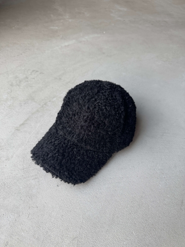 ŞPK-2001 Siyah Teddy Kumaş Cap Şapka - Cappmoda