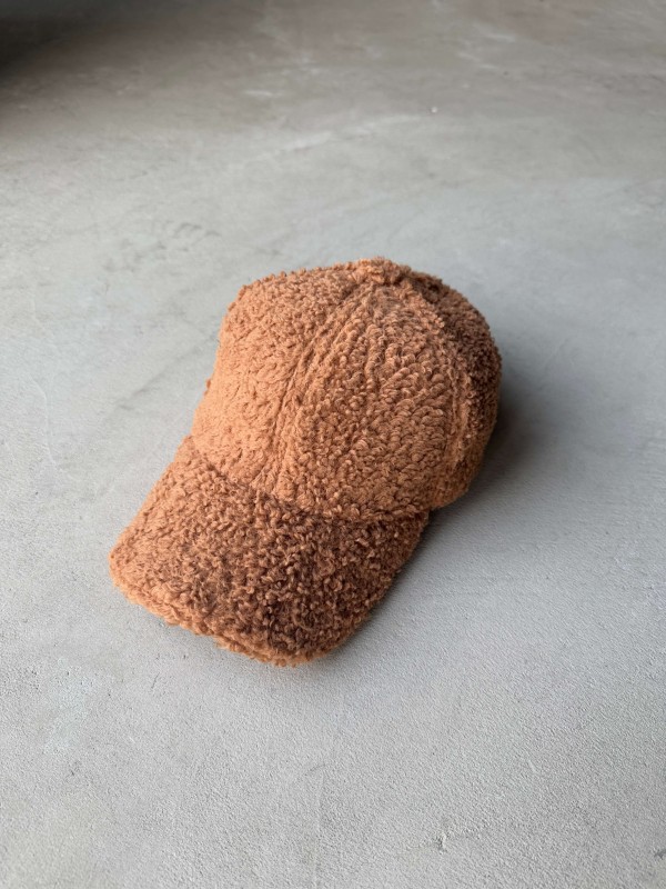 ŞPK-2001 Taba Teddy Kumaş Cap Şapka - 1