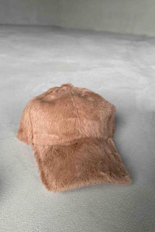 ŞPK-2002 Vizon Peluş Kumaş Cap Şapka