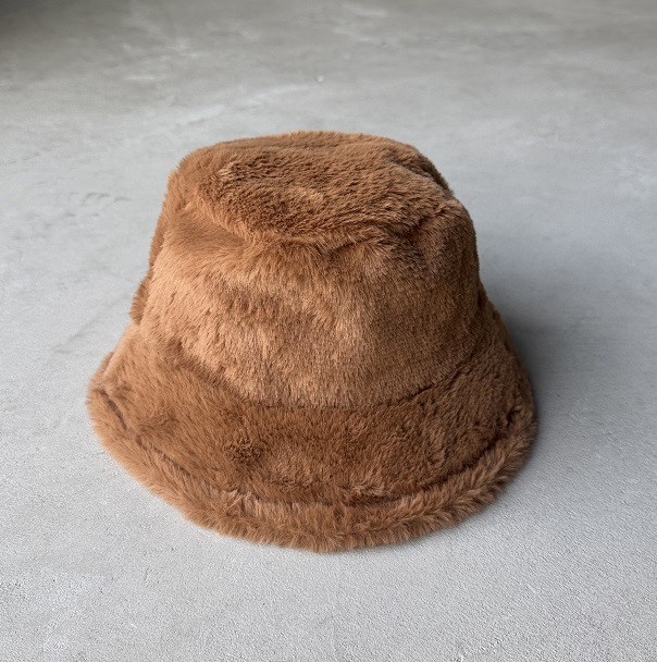 ŞPK-2003 Taba Peluş Kumaş Bucket Şapka