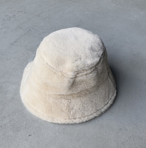 Cappmoda - ŞPK-2003 Taş Rengi Peluş Kumaş Bucket Şapka Cappmoda - ŞPK-2003 Taş Rengi Peluş Kumaş Bucket Şapka