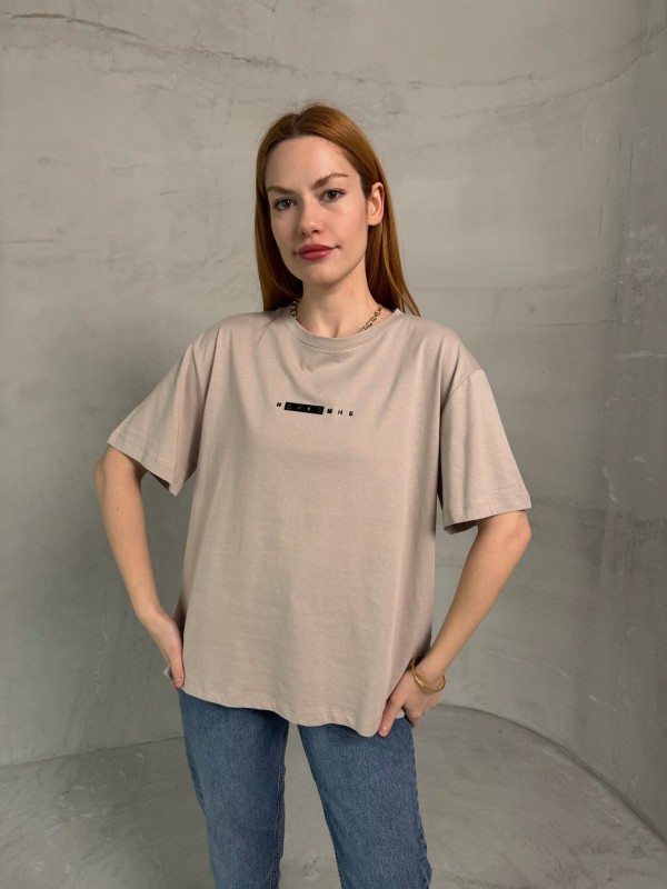 T-901 Vizon Rus Yazılı Enjeksiyon Baskı Bisiklet Yaka Tshirt