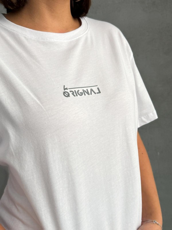 TKM-0049 Boyama Gri Orıgnal Yazı Enjeksiyon Baskılı Bisiklet Yaka Tişört Bel Lastikli Etkiket Detay Çıtçıtlı Eşofman İkili Takım