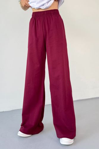 TKM-0067 Bordo Perfect Yazılı Enjeksiyon Baskılı Tişört Salaş Pantolon İkili Takım - 11