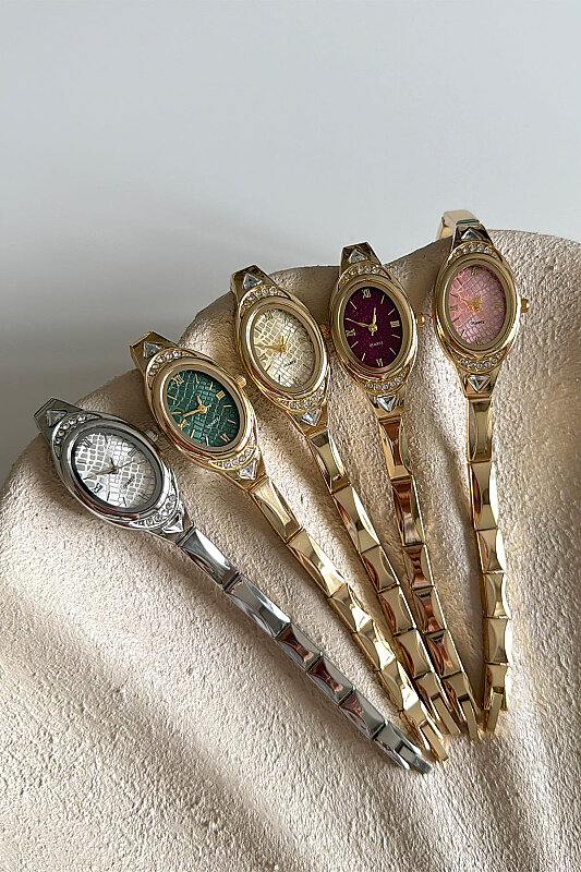 Velix Silver Taşlı Çelik Kordon Kol Saati - 2