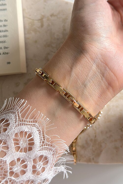 Vella Bordo Kadran İncili Metal Kordon Kadın Kol Saati - 4