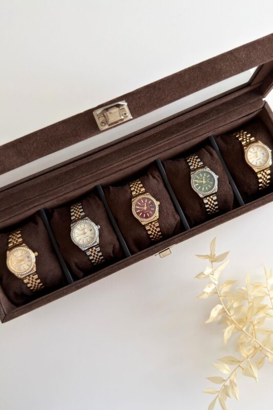 Vellney Gold Kadran Swaroski Taşlı Kadın Kol Saati - 3