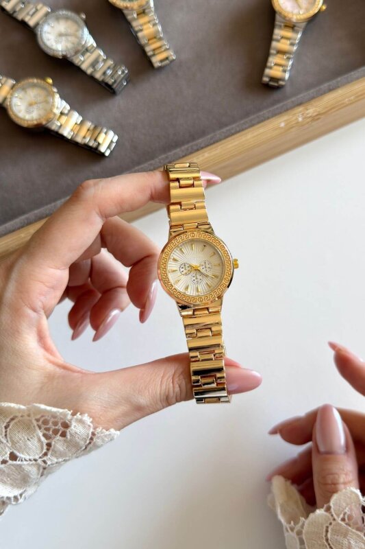Versa Ekru Kadran Gold Kadın Kol Saati - 4