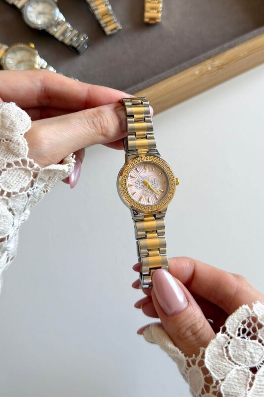 Versa Pudra Kadran Gold-Silver Kadın Kol Saati (1)