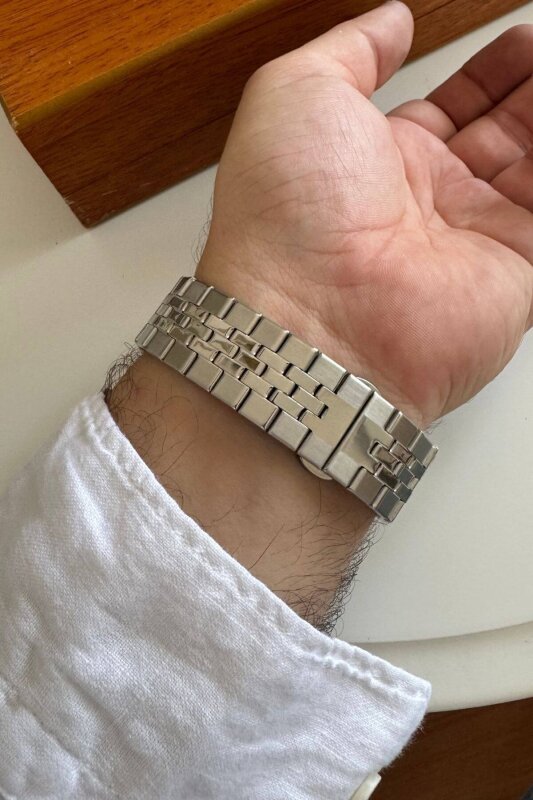 Vetro Siyah Kadran Silver Kadran Erkek Kol Saati - 4