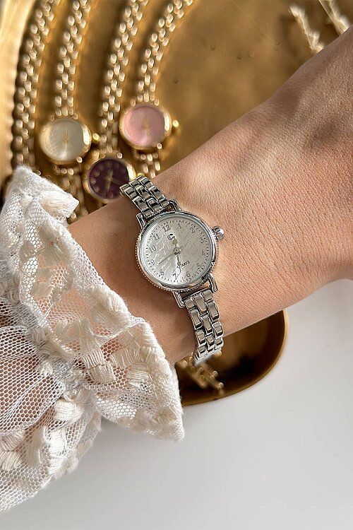 Vion Beyaz Kadran Silver Çelik Kodron Kadın Kol Saati - 3