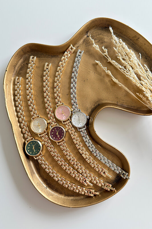 Vion Pudra Kadran Gold Çelik Kodron Kadın Kol Saati - 2