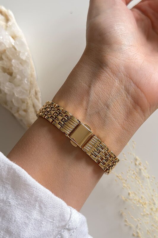 Virella Ekru Kadran Gold Metal Kordon Kadın Kol Saati - 2