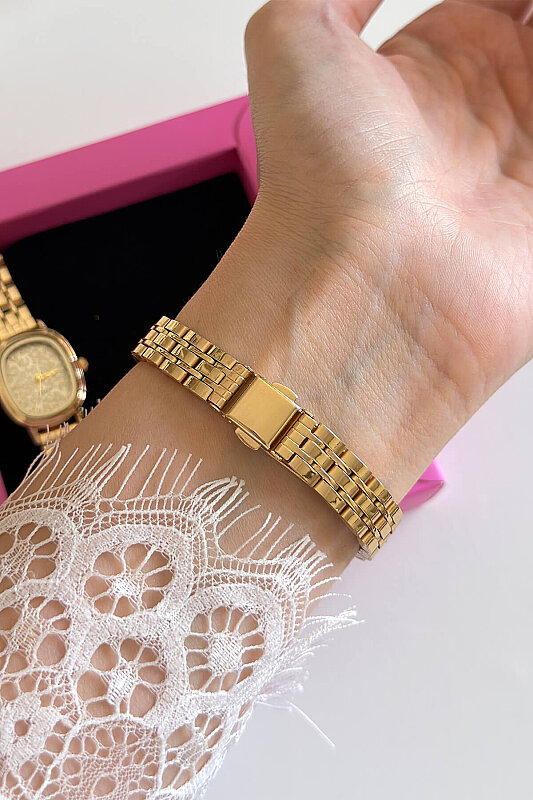 Zeni Ekru Kadran Metal Gold Kadran Kadın Kol Saati - 3