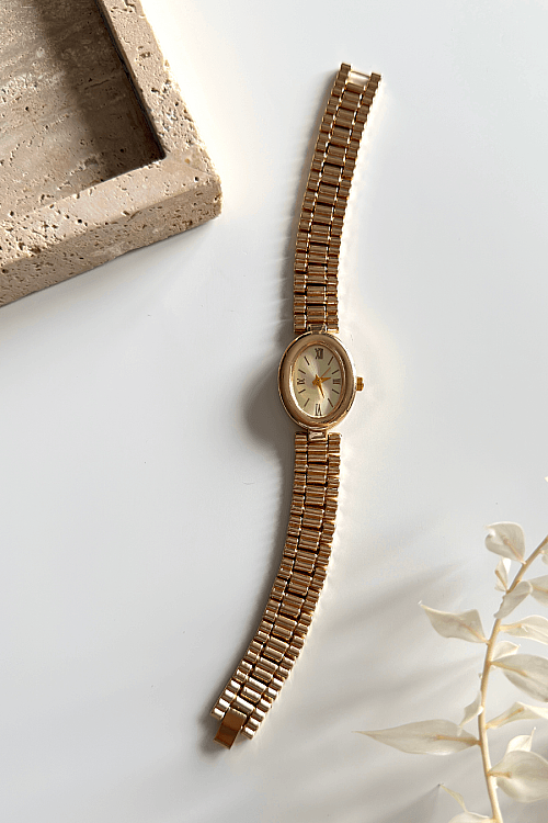 Zeno Gold Kadran Çelik Kordon Kadın Kol Saati