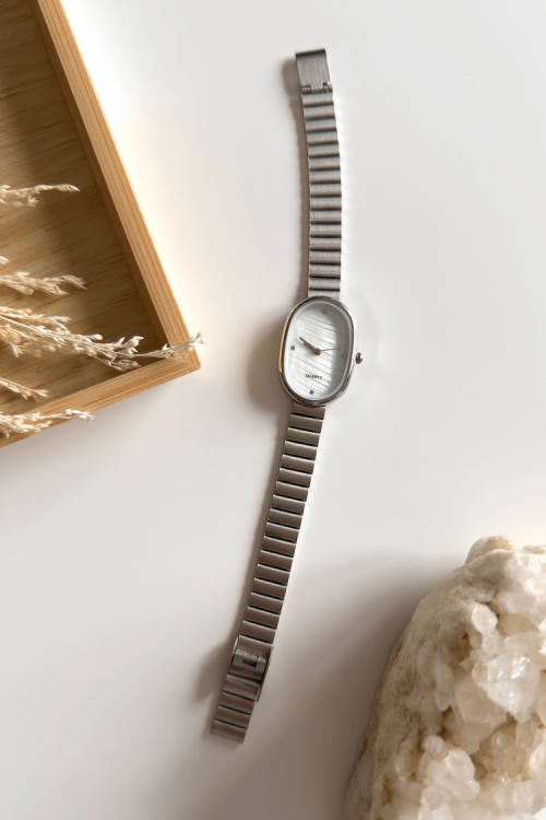 Zoe Beyaz Kadran Silver Metal Kordon Kadın Kol Saati 