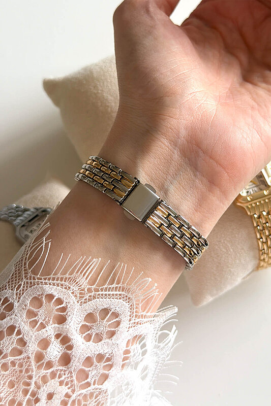 Zyria Yeşil Kadran Gold-Silver Çelik Kordon Kadın Kol Saati  - 3